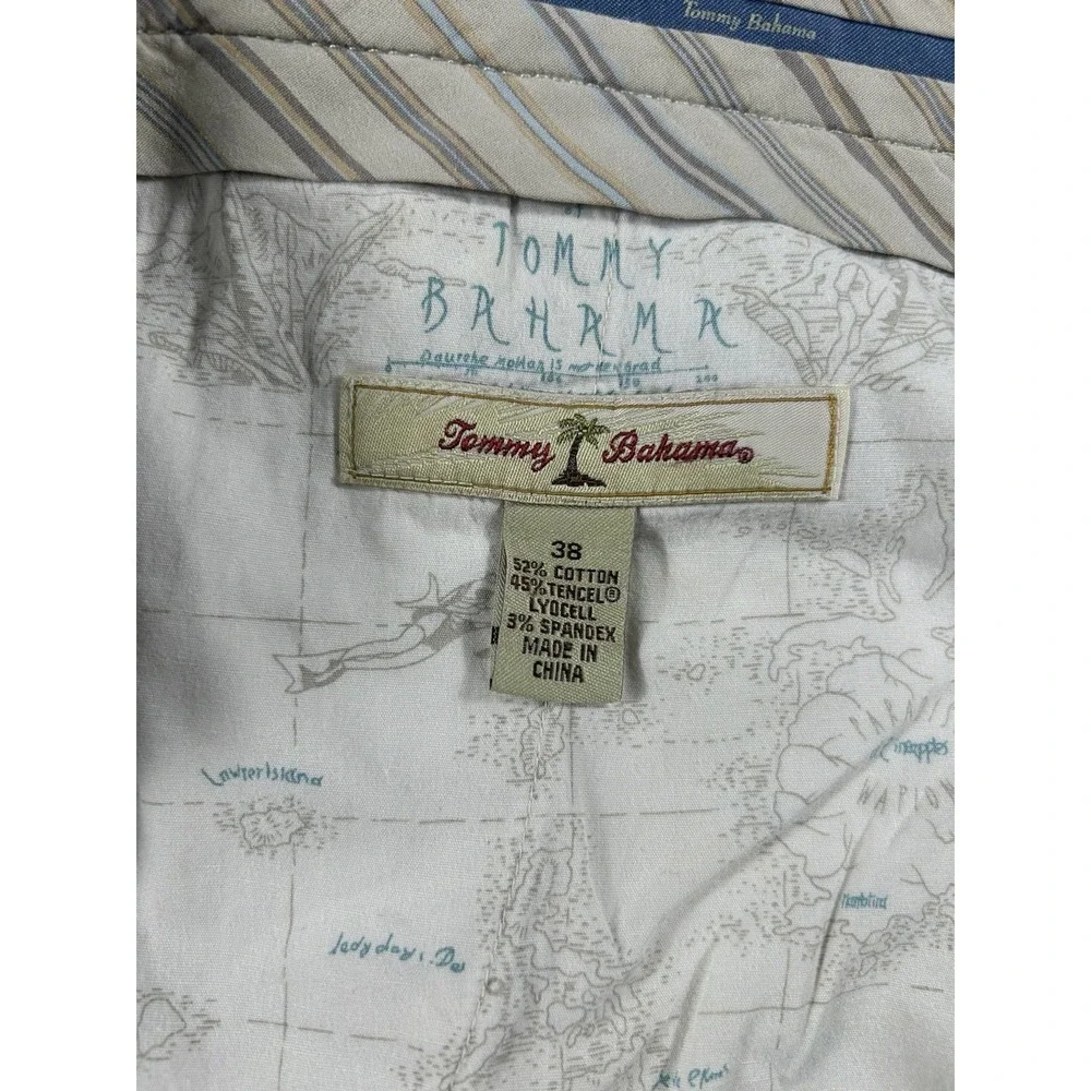 Tommy Bahama Boracay Flat‎ Front Chino Pants Khaki Beige Men's Size 38